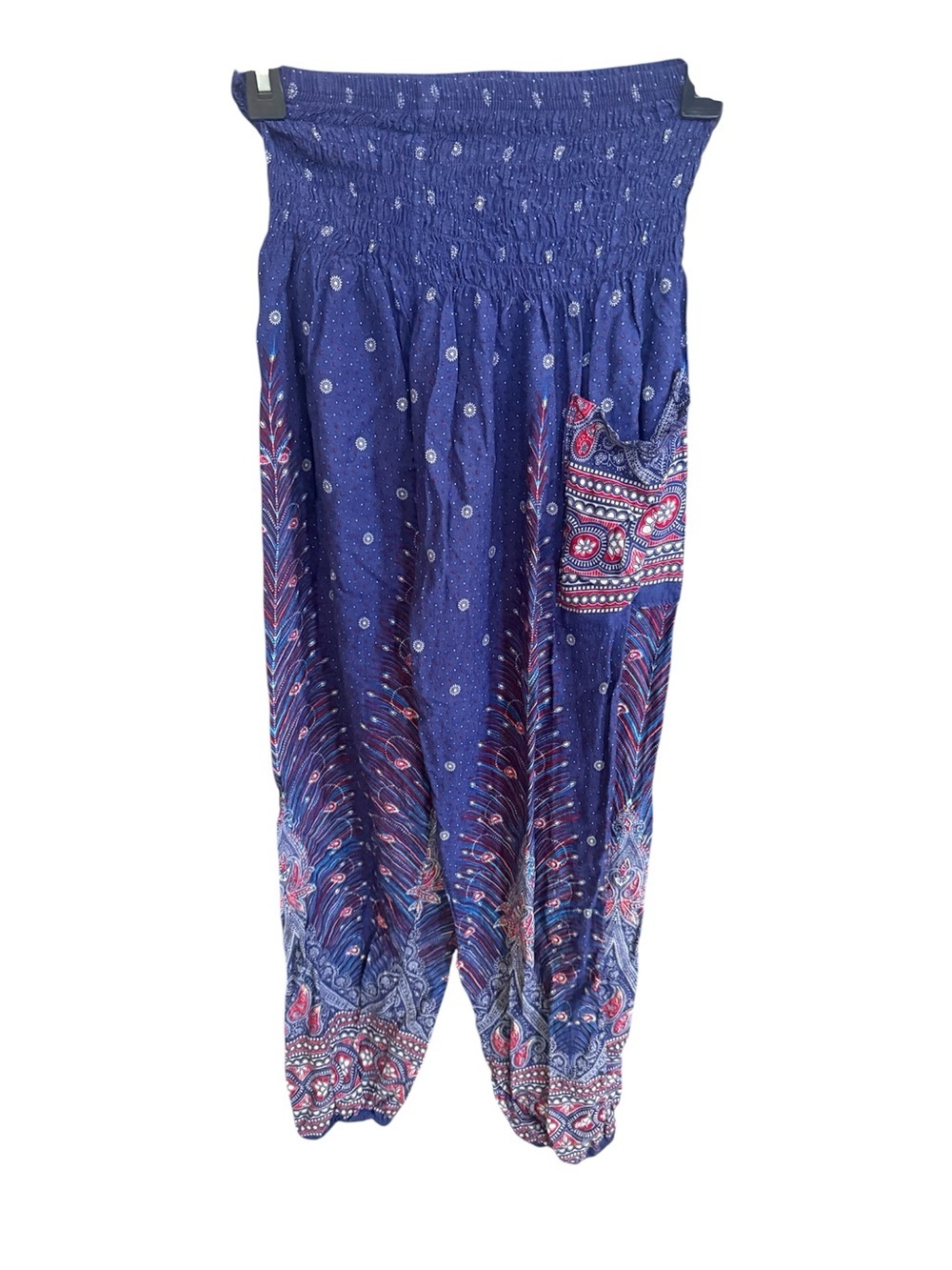 Boho Blue Printed Harem Pants